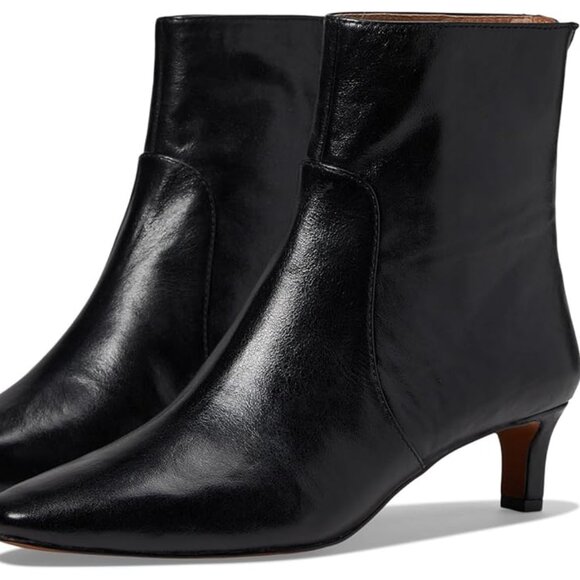 NWOT Madewell The Dimes Kitten-Heel Boots Black - Picture 2 of 5